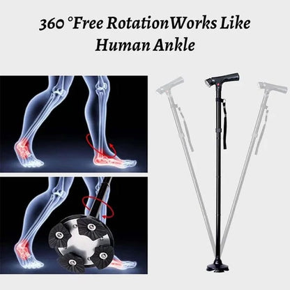 🎉 LIMITED TIME 50% OFF! 🦯 Multifunctional Folding Cane – Safe Steps, Day & Night ⏰