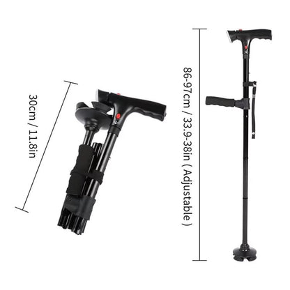 🎉 LIMITED TIME 50% OFF! 🦯 Multifunctional Folding Cane – Safe Steps, Day & Night ⏰